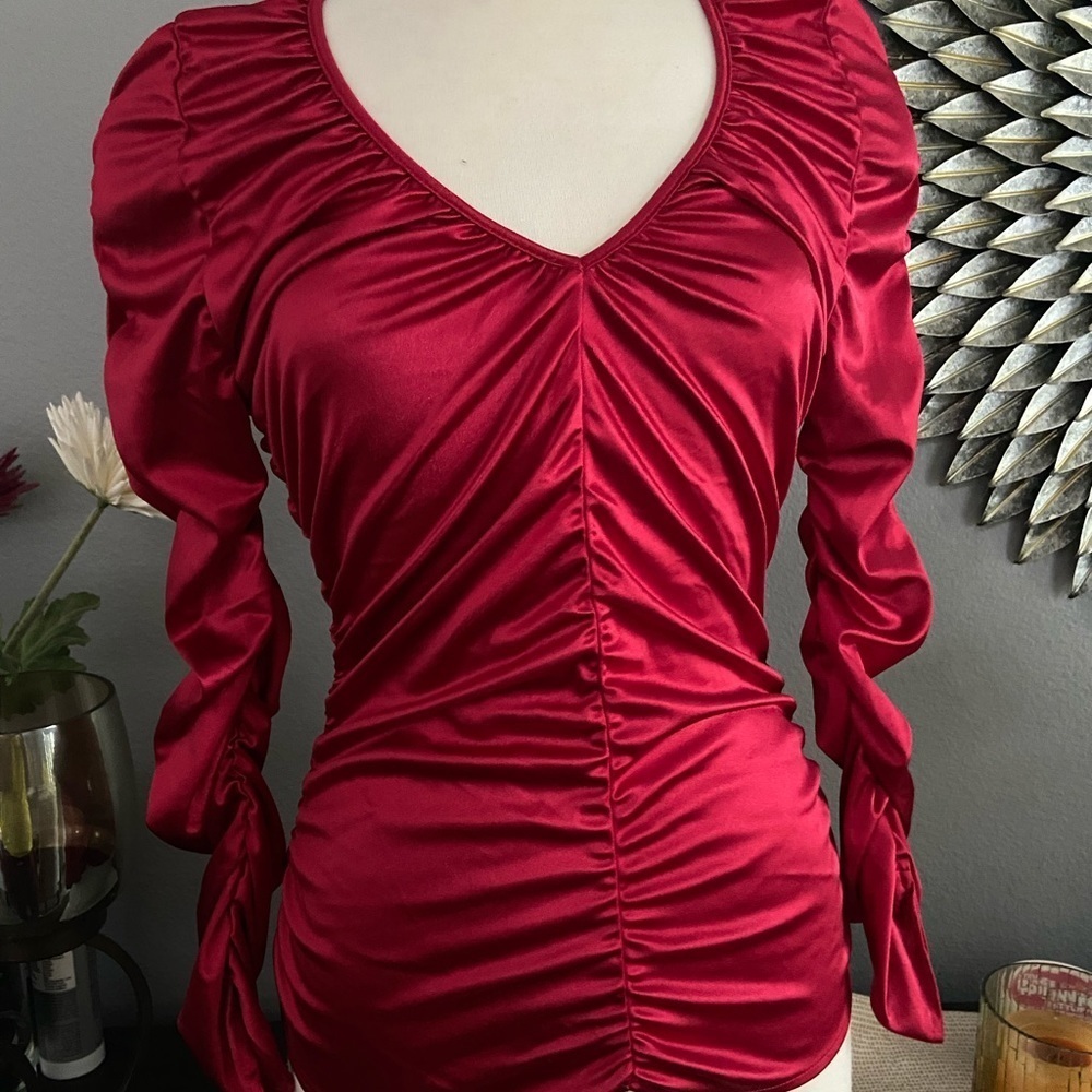 Marc New York Ruched long sleeve Blouse